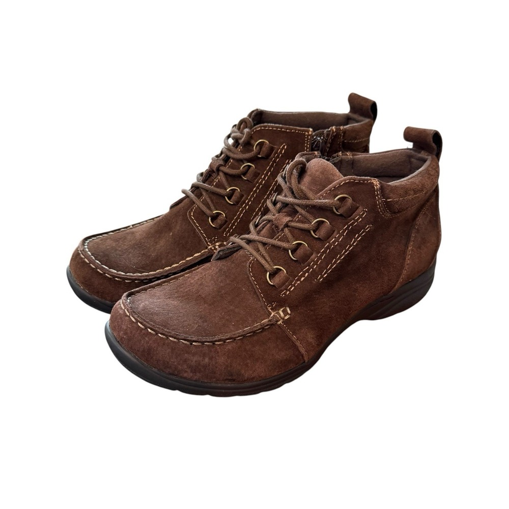 Earth Origins Diane Ankle Boot Brown Suede Size 9.5 Hiking Walking EUC - Picture 5 of 15